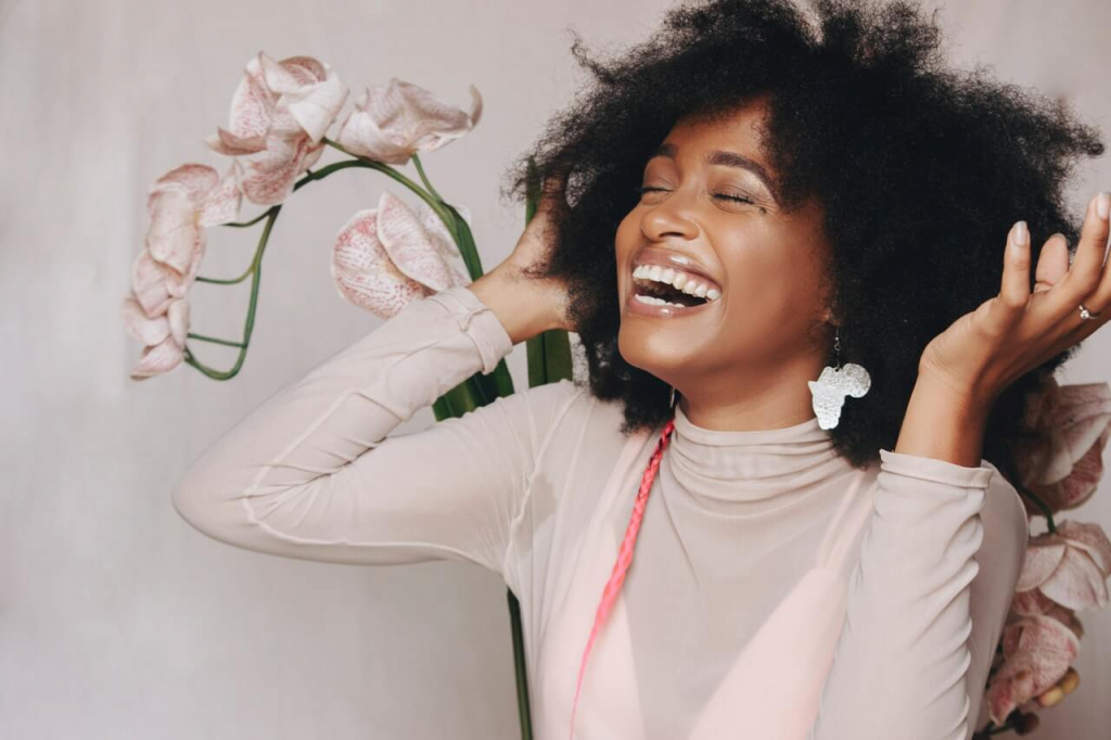 Woman Happy in White Long Sleeve Shirt