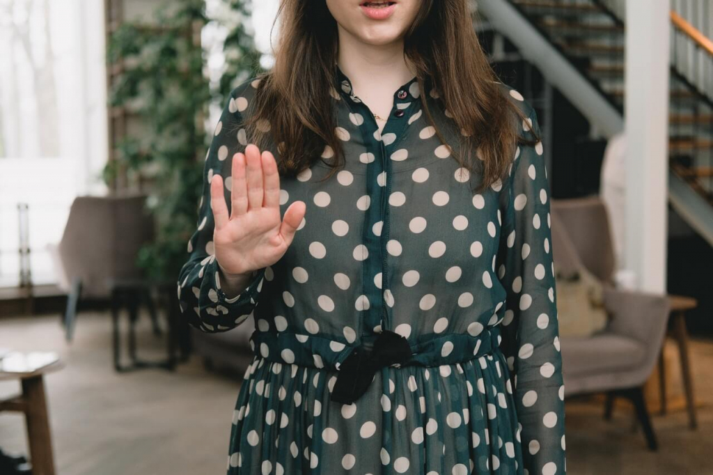Woman Showing Stop Gesture